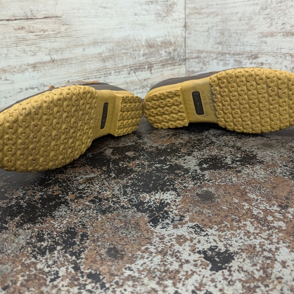 Mens L.L. Bean Duck Boots Sz 8 W Wide Used Brown Leather Muck Rubber Moc 2 - Picture 11 of 11